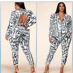 2-piece set (Blazer and ankle-length pants)